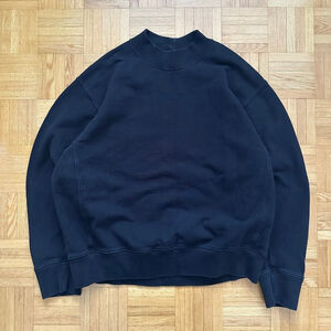 Uniqlo U Mock Neck Black Crewneck Sweatshirt Size XL